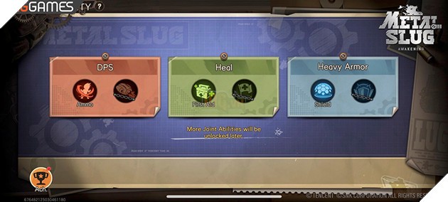 Alt text: Hình ảnh minh họa việc tùy chỉnh kỹ năng trong game Metal Slug: Awakening.