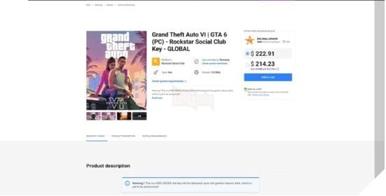 Ảnh chụp màn hình giả mạo đánh giá GTA 6
