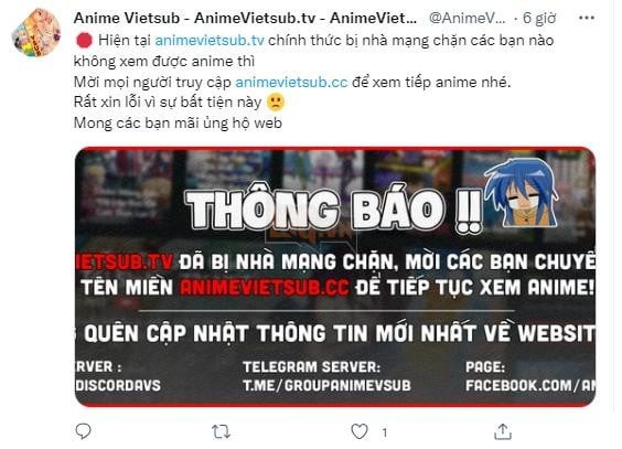 AnimeVietSub.TV bị chặn truy cập