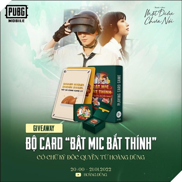Bộ Playing card PUBG Mobile VN với chữ ký của ca sĩ Hoàng Dũng