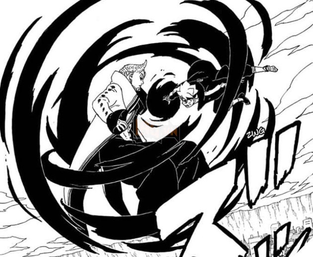 Boruto dịch chuyển Isshiki đến một nơi khác