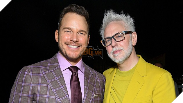 Chris Pratt và James Gunn tại phim trường Superman