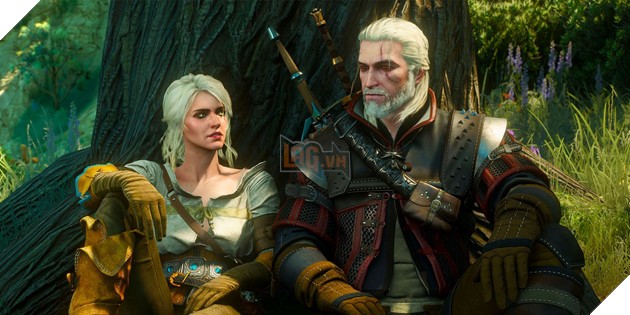 Ciri và Geralt trong The Witcher 3