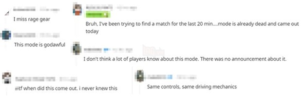 Cộng đồng game thủ bàn luận về chế độ Cuộc Đua Địa Hình
