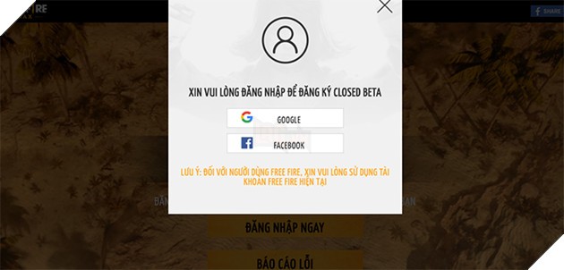 Đăng nhập tài khoản Free Fire Max