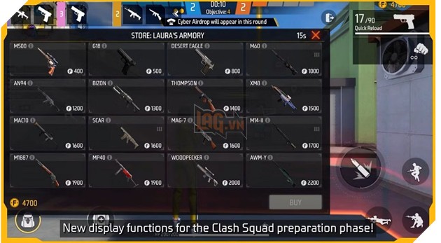 Giao diện Clash Squad