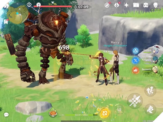 Harry cổ vũ người chơi trong Genshin Impact