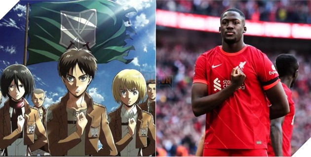 Ibrahima Konate và động tác ăn mừng lấy cảm hứng từ Attack on Titan