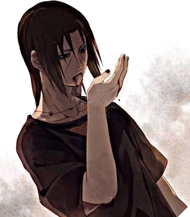 Itachi Uchiha để tay trái bên trong áo choàng do căn bệnh nan y