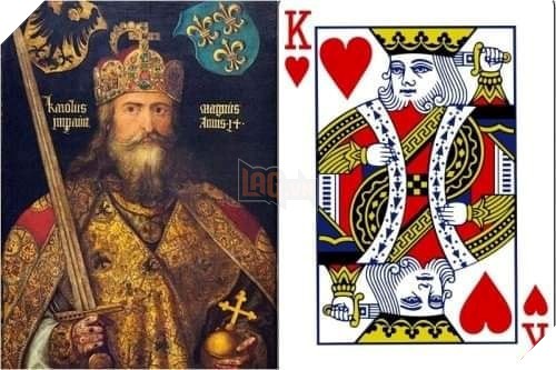 K Cơ tượng trưng cho Charlemagne Charles Đại đế
