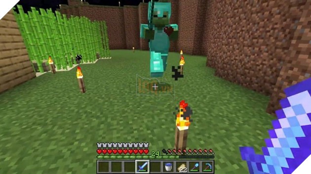 Kiếm với bùa phép Smite trong Minecraft 1.19