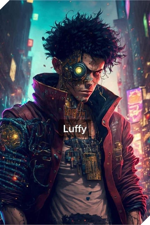 Luffy trong thế giới Cyberpunk
