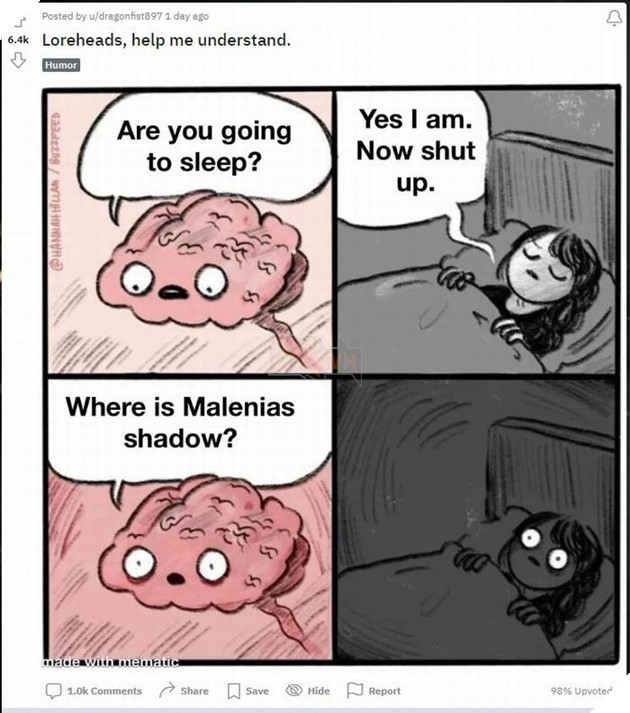 Malenia không có &quot;cái bóng&quot;