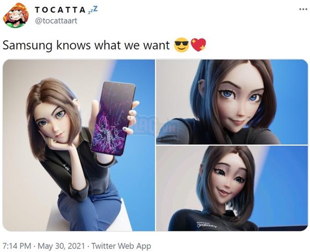 Meme về Sam của Samsung
