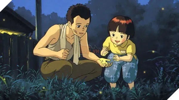 Một cảnh phim xúc động trong Ngôi Mộ Đom Đóm, khi Seita chăm sóc em gái Setsuko.