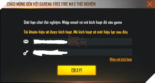 Nhập mã kích hoạt Free Fire Max