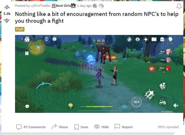 Khám Phá Tương Tác Đặc Biệt Của NPC Harry Trong Genshin Impact