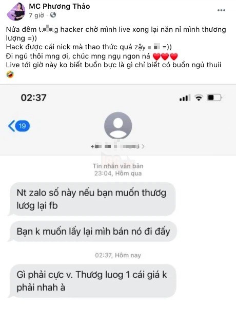 Nữ MC Liên Quân Mobile bị hack Facebook khi đang stream