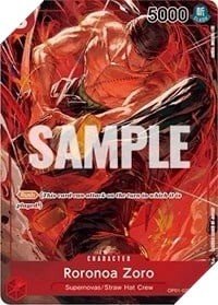 Thẻ bài Roronoa Zoro 001 trong One Piece The Card Game