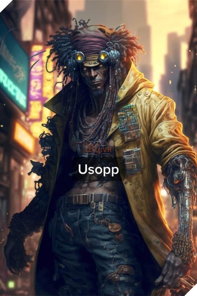 Usopp trong thế giới Cyberpunk